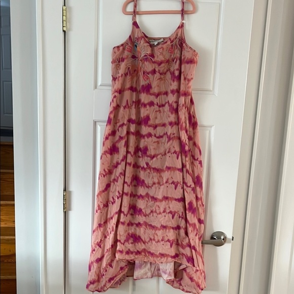 JOHNNY WAS WORKSHOP size small tie die embroidered dress - Picture 2 of 6